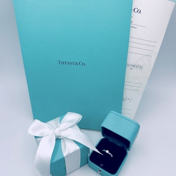 Tiffany & Co. .21 CT Harmony Diamond Engagement Ring w Certificate & Packaging - Picture 1 of 17